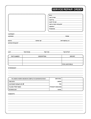 Itemized estimate from car repair shop